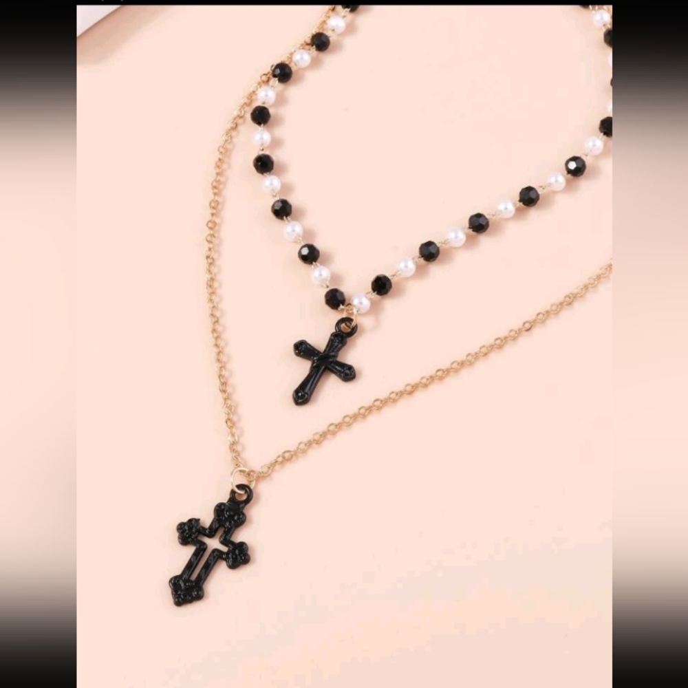 HOLY CROSS/ ROSARY/ NECKLACE NEW - Picture 3 of 6